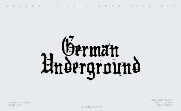 German Underground Font