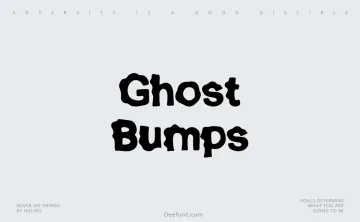Ghost Bumps Font