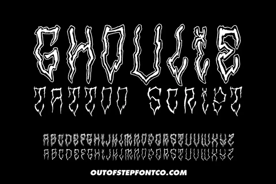 Ghoulie Tattoo Script Font