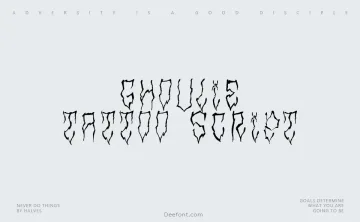 Ghoulie Tattoo Script Font