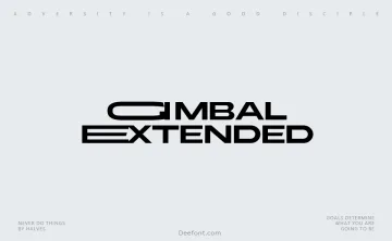 Gimbal Extended Font