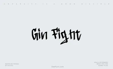 Gin Fight Font