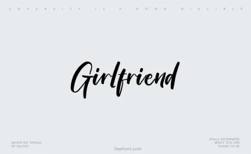 Girlfriend Script Font
