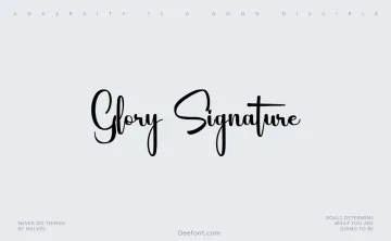 Glory Signature Font