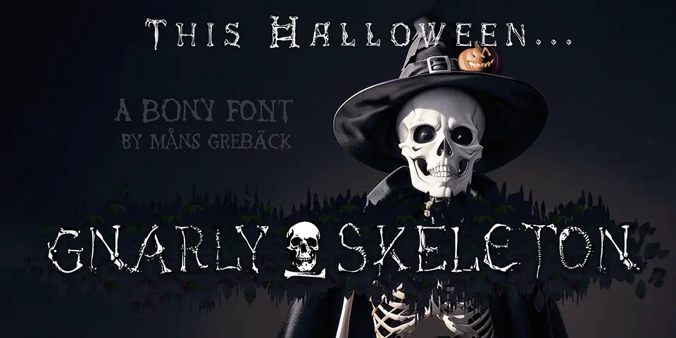 Gnarly Skeleton Font