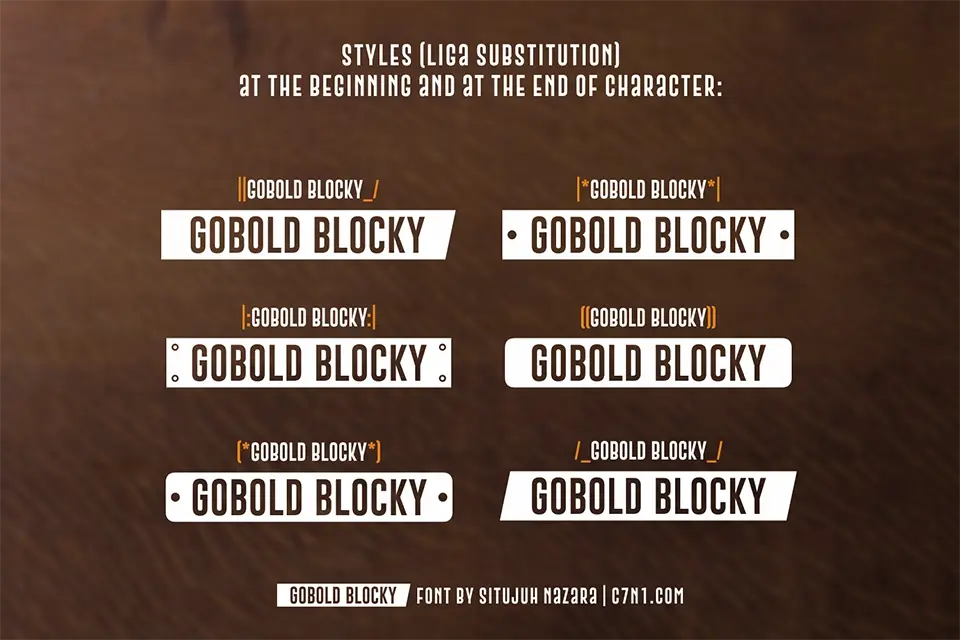 Gobold Blocky Font