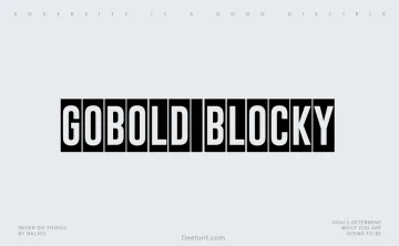 Gobold Blocky Font