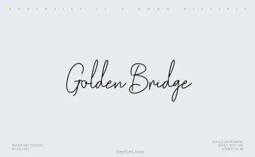 Golden Bridge Script Font