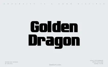 Golden Dragon Font