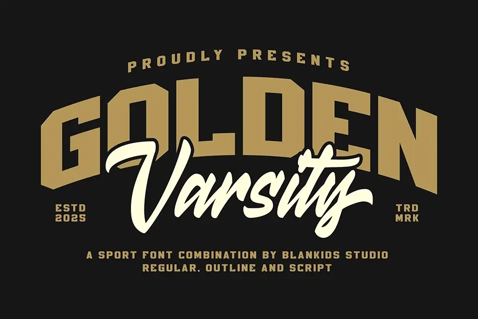 Golden Varsity Font