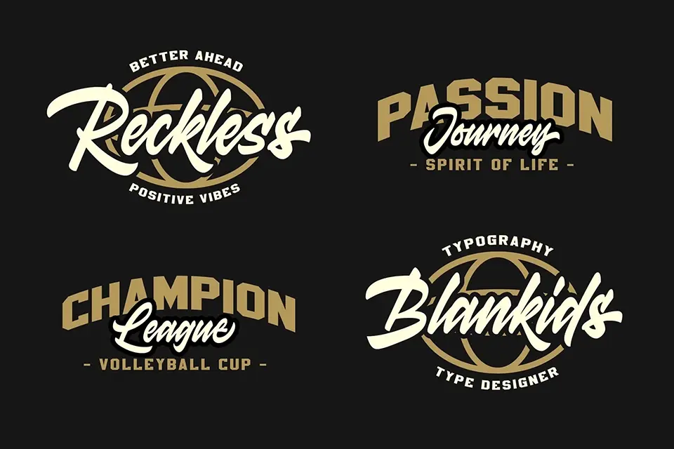 Golden Varsity Font