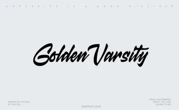 Golden Varsity Script Font