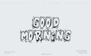 Good Morning Font