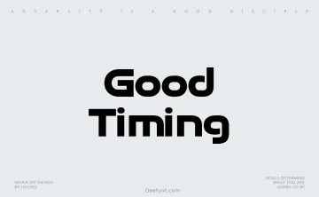 Good Timing Font