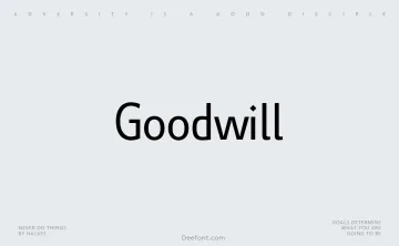 Goodwill Font