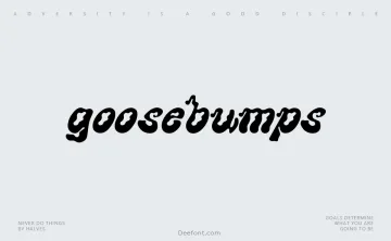Goosebumps Font
