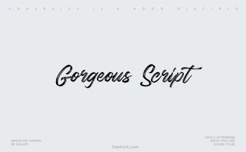 Gorgeous Script Font