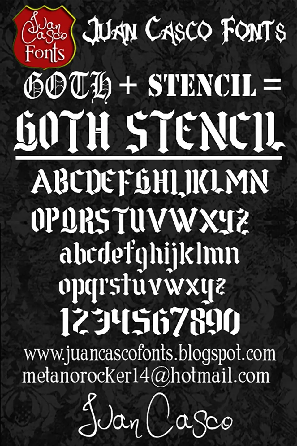Goth Stencil Font