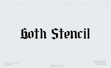Goth Stencil Font