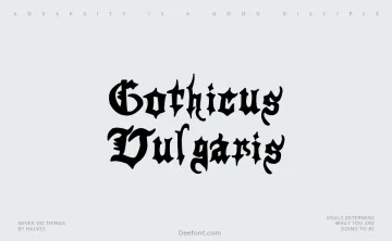 Gothicus Vulgaris Font
