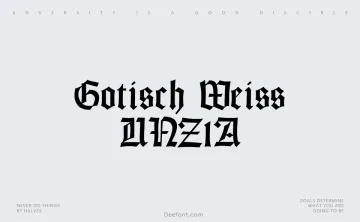Gotisch Weiss UNZ1A Font