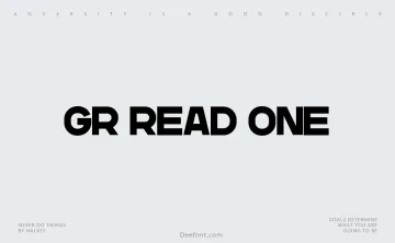 GR Read One Font