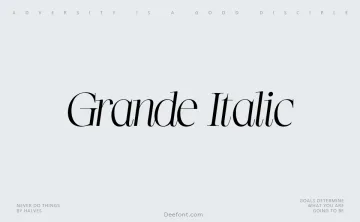 Grande Italic Font