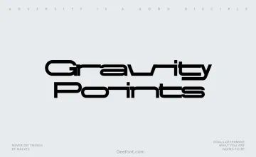 Gravity Points Font