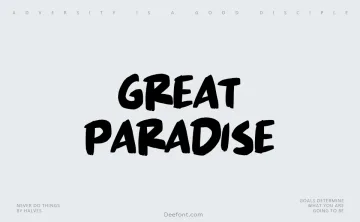 Great Paradise Font
