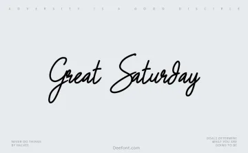 Great Saturday Font