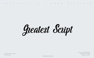 Greatest Script Font