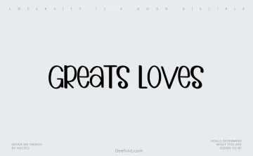 Greats Loves Font