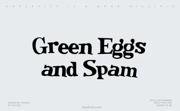Green Eggs and Spam Font