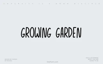 Growing Garden Font