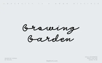Growing Garden Script Font