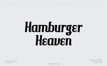 Hamburger Heaven Font