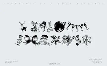 Hand Christmas Doodle Font