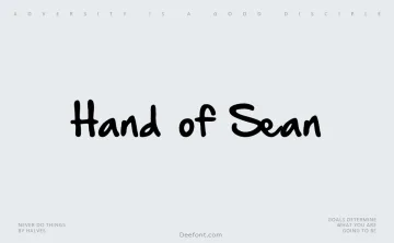 Hand of Sean Font