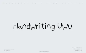 Handwriting Uwu Font