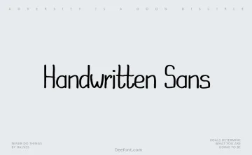 Handwritten Sans Font