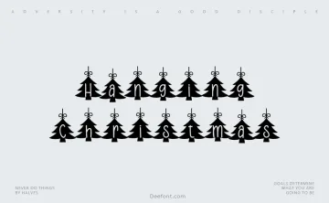 Hanging Christmas Font