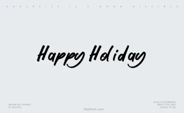 Happy Holiday Font
