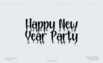 Happy New Year Party Font