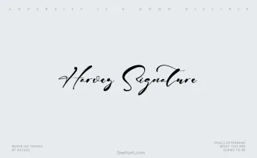 Harvey Signature Font