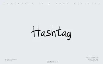 Hashtag Font