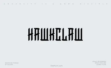 Hawkclaw Font