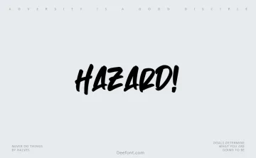 Hazard! Font