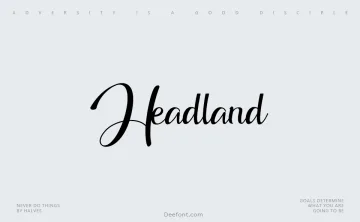 Headland Script Font