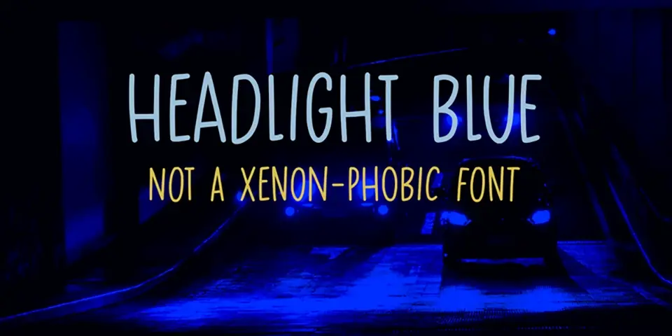 Headlight Blue Font