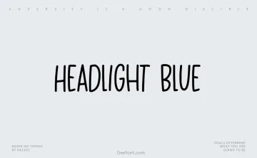 Headlight Blue Font